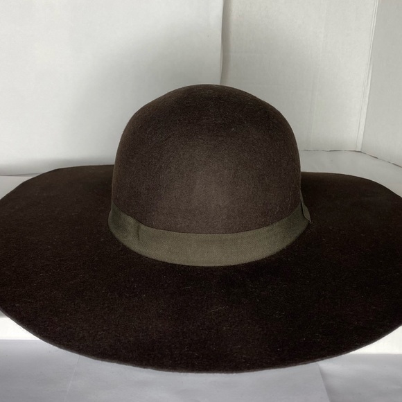 D&Y Wool Floppy Hat In Chocolate Brown - Picture 9 of 11